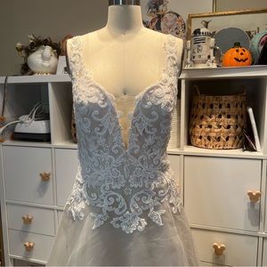 Beloved bridal bl250c ivory and champagne wedding gown